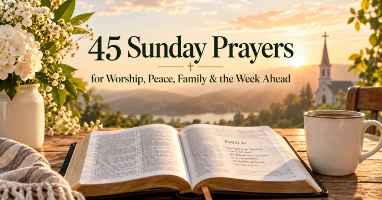 45+ Sunday Prayers for Worship, Peace, Family and the Week Ahead