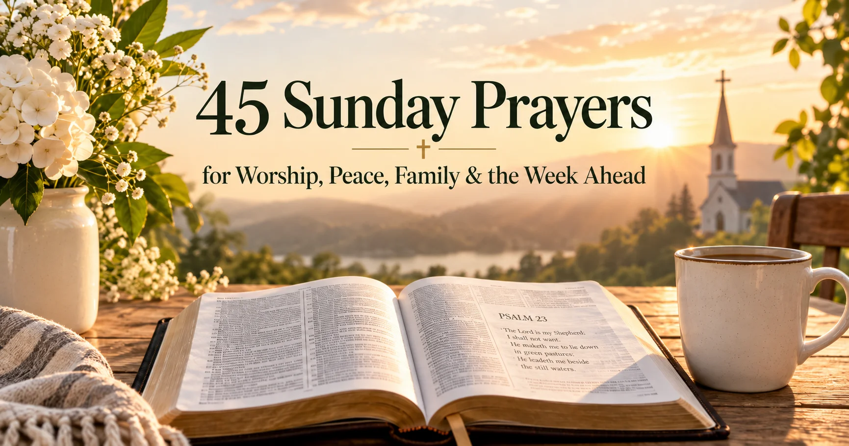 45+ Sunday Prayers for Worship, Peace, Family and the Week Ahead