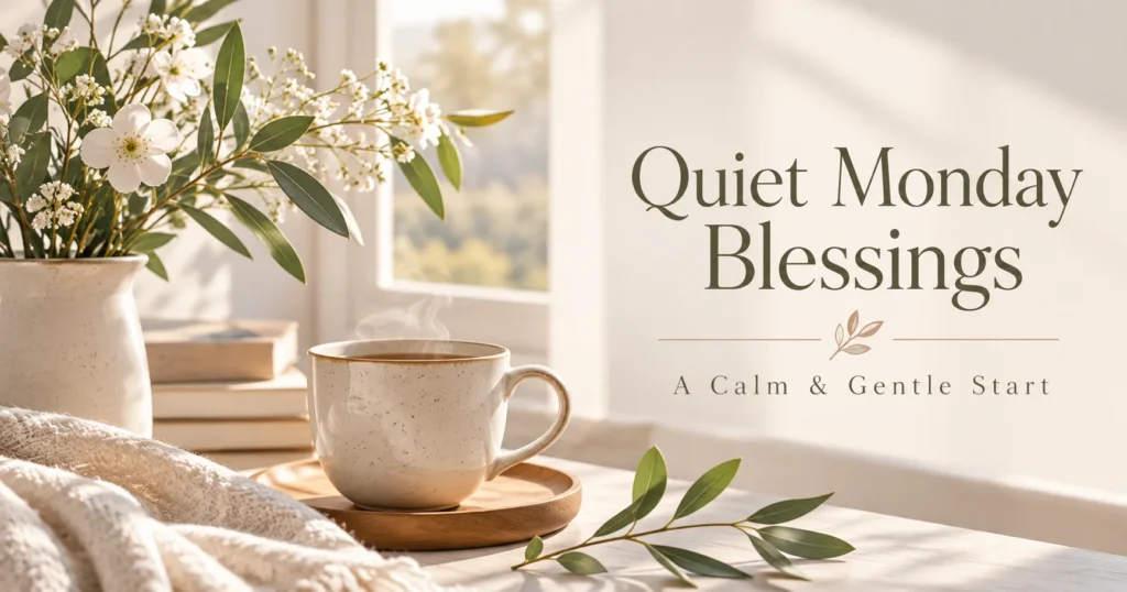 Faith-Filled Monday Image Text with Gentle Prayer