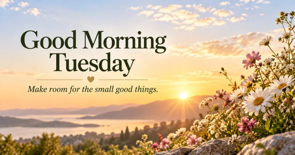 Good Morning Tuesday Lines for Sunrise Graphics