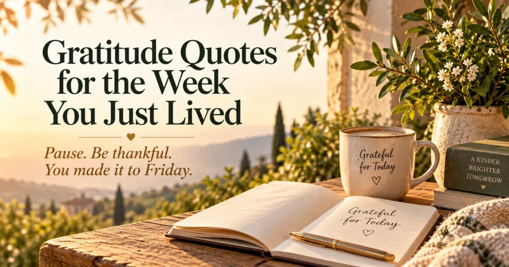 Gratitude Quotes for the Week You Just Lived