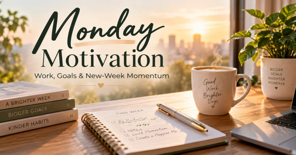 Happy Monday Blessing Images with Bright, Simple Wording