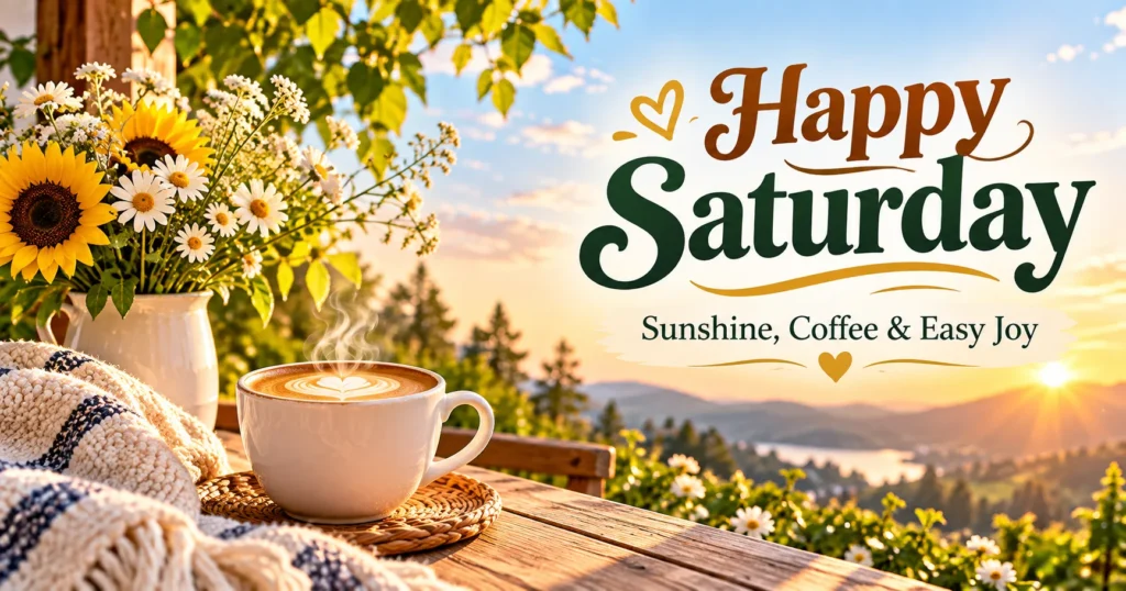 Happy Saturday Visuals for Sunshine, Coffee, and Easy Joy