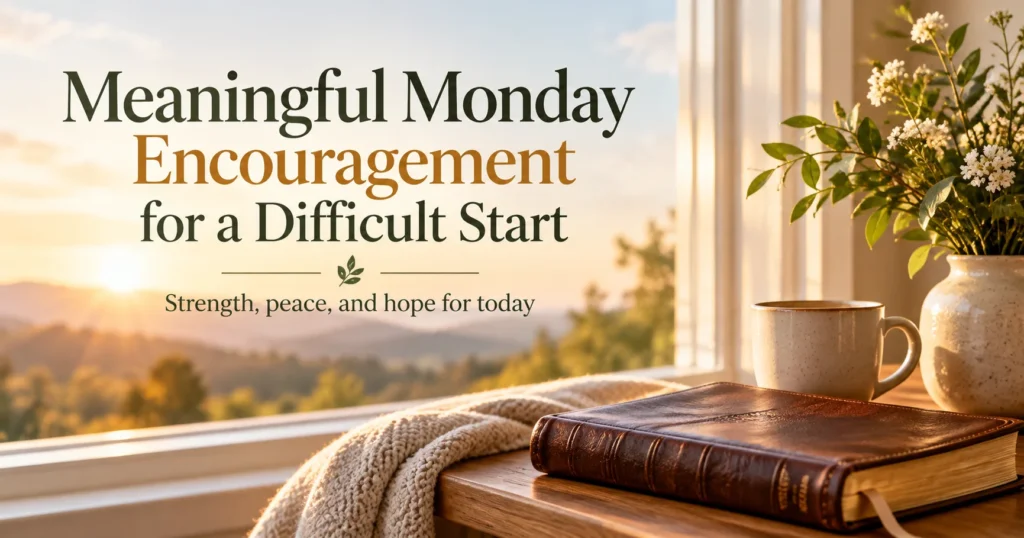 Meaningful Monday Encouragement for a Difficult Start