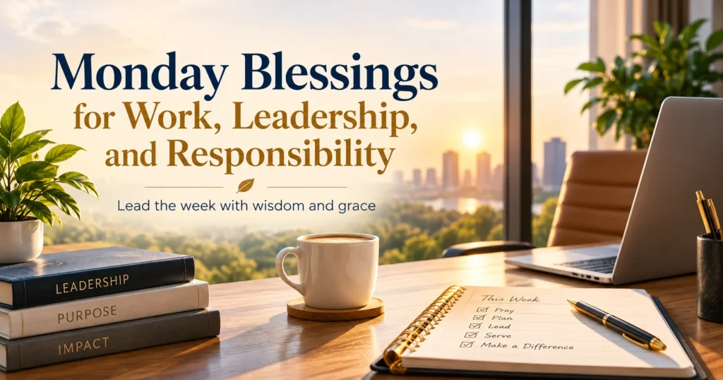 Monday Blessings for Work, Leadership, and Responsibility