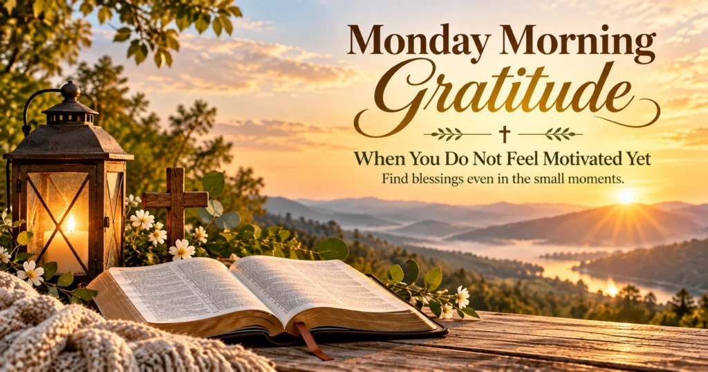 Monday Morning Gratitude When You Do Not Feel Motivated Yet