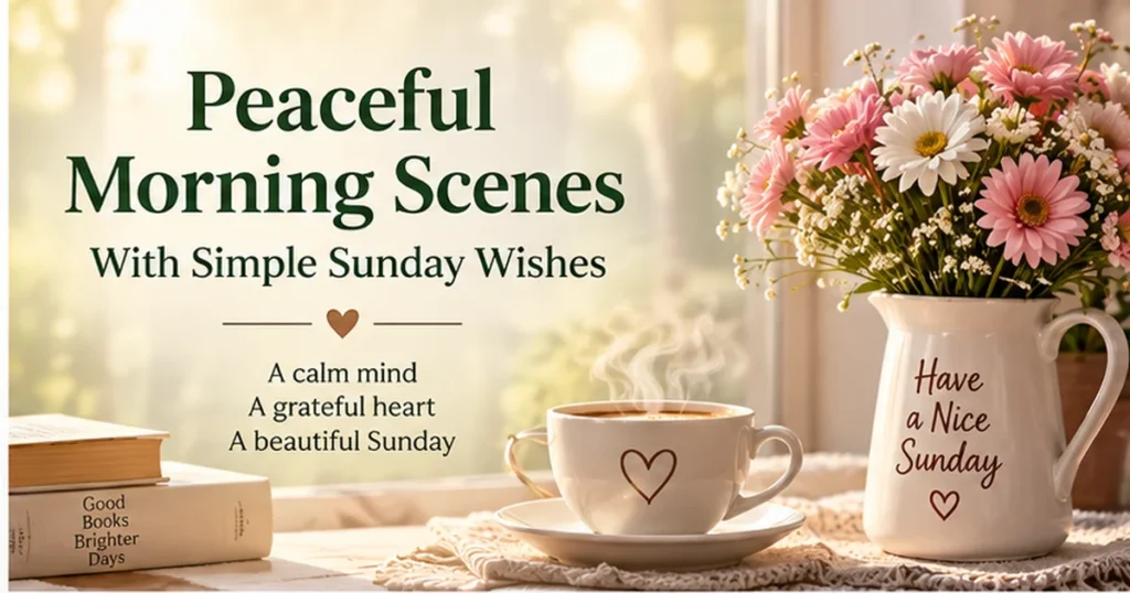Peaceful Morning Scenes With Simple Sunday Wishes