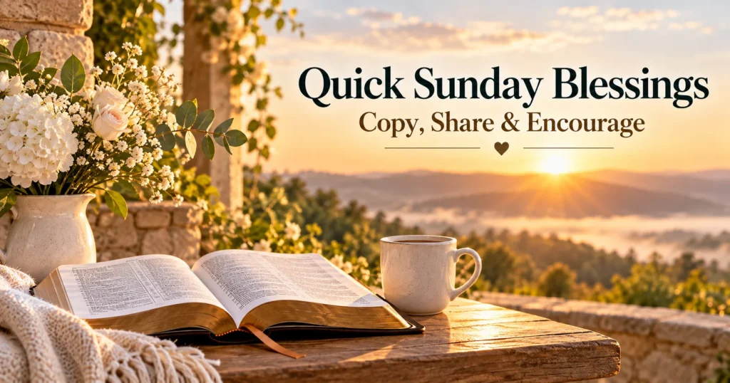 Quick Sunday Blessings to Copy and Share