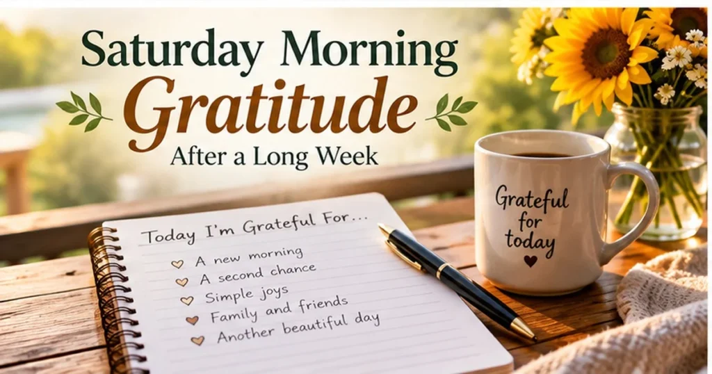 Saturday Morning Gratitude After a Long Week