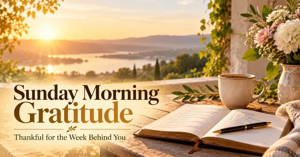 Sunday Morning Gratitude for the Week Behind You