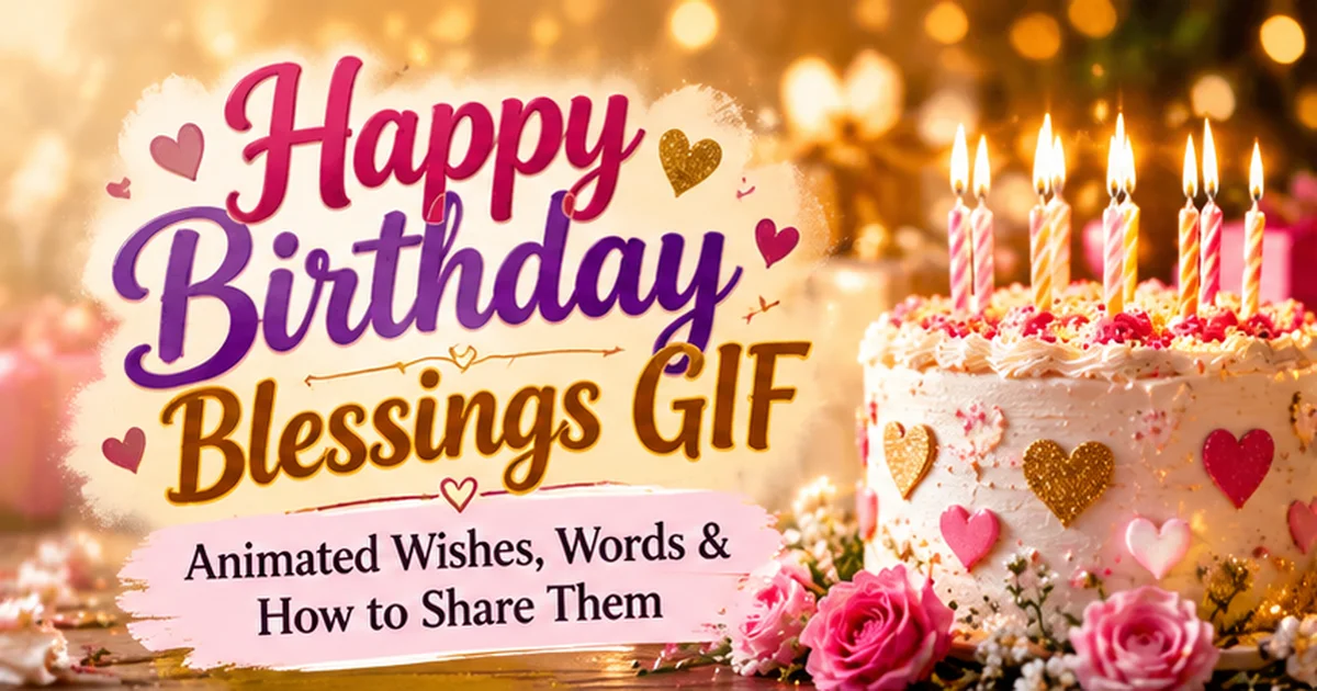 Happy Birthday Blessings GIF: 100+ Animated Wishes, Words & How to Share Them