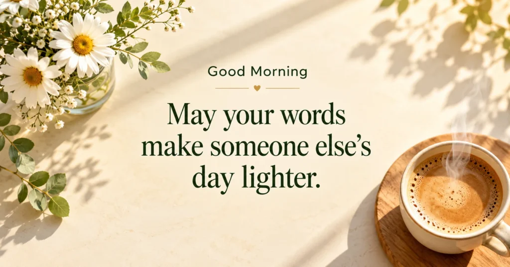 Positive Morning Lines for Coffee, Flowers, and Simple Lifestyle Photos