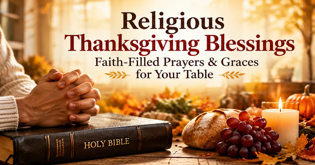 Religious Thanksgiving Blessings & Quotes: 90+ Faith-Filled Prayers & Graces for Your Table